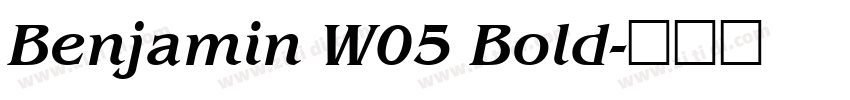 Benjamin W05 Bold字体转换